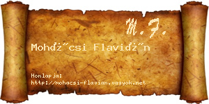 Mohácsi Flavián névjegykártya